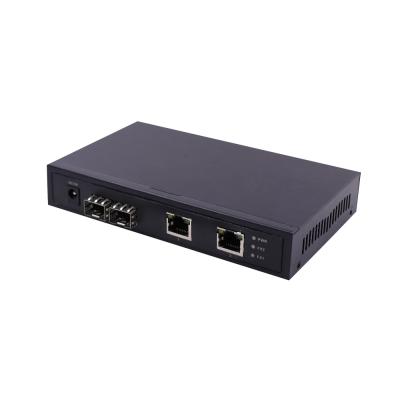 China Auto MDI/MDIX Gigabit Fiber Switch , 2 RJ45 Fiber Optic Managed Switch 10/100/1000Mbps for sale