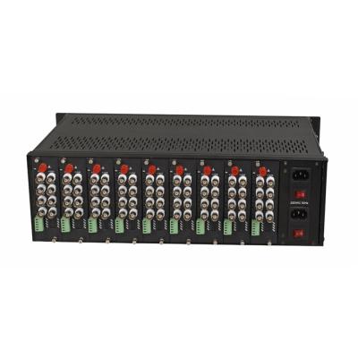 China Video-mediaconverter Chassis 3U Rack voor video-optische converter Dual Power Input Te koop