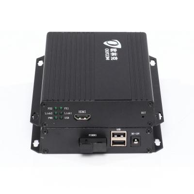 China 1080P 4K Kvm HDMI DVI Extender With USB 20km Distance On SC ST FC Fiber for sale