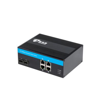 China 40 Gbps Industrial Unmanaged POE Switch 10/100Base SFP Fiber Ports Switch PoE Industrial Te koop