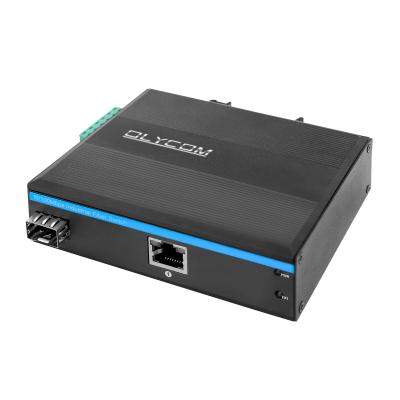 China Industrial Ethernet Media Converter With PoE 15.4W 30W and DIN Rail Installation for sale