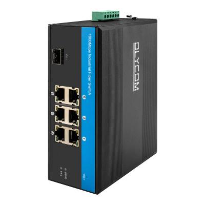 China 6 portas 40 Gigabit Ethernet Switch Ethernet Rail Switch 9-36VDC Industrial Fiber Switch à venda