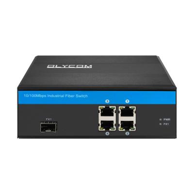 China Metal Casing 5 Port Industrial Ethernet Switch 10/100 Mbps Rugged Poe Switch for sale