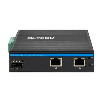 China Gigabit Industrial Unmanaged POE Switch 2 Port 1000Mbps SFP Fiber Port for sale