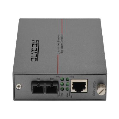 China Single Mode Fiber Media Converter Gigabit Ethernet DC5V 2U Chassis Mounted Unmanaged for sale