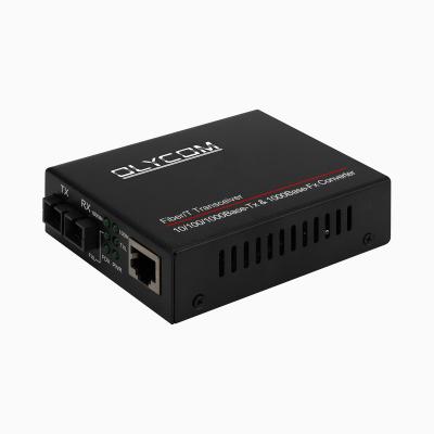 China Mini Fiber Optic Media Converter Fast Ethernet Unmanaged Singlemode Multimode Duplex for sale