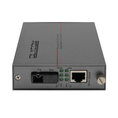 China Single Mode Fiber Media Converter 1.25G Ethernet WDM Optical Unmanaged 30W PoE for sale