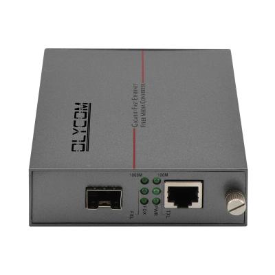 China Gigabit Unmanaged Fiber Optic Ethernet Media Converter SFP Slot DC5V Rack Mounted for sale