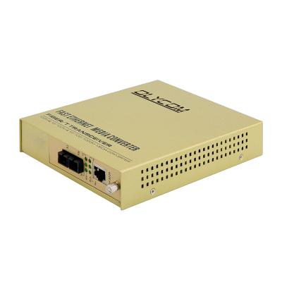 China 10/100Mbps Fiber Optic Ethernet Unmanaged Media Converter Dual Fiber 220V AC Input for sale