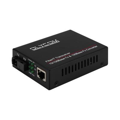 China WDM Fast Ethernet Fiber Optic Media Converter LFPT Unmanaged 20KM SC Port CE for sale