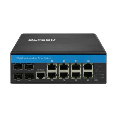 China 8 Port Industrial Managed Switch 2.5G Fiber Din Rail 240W Ondersteuning PoE Management Te koop