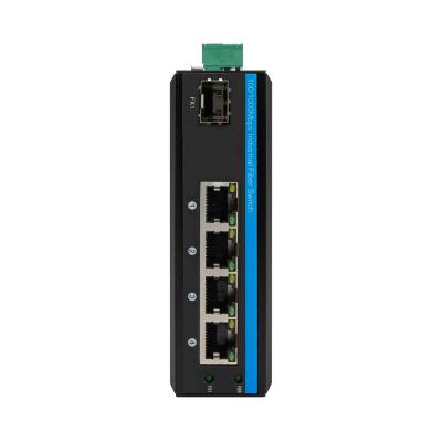 China Industrial Din Rail Mounting 4 Port POE Switch With 1 SFP Port Unmanaged Fiber Switch for sale