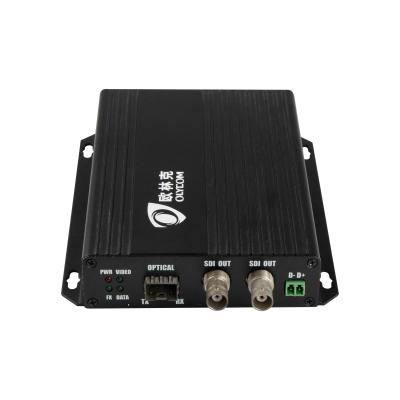 China 3G-SDI Fiber Optic Extender With RS485 Data Local Loopout 1 SDI In 2 SDI Out for sale