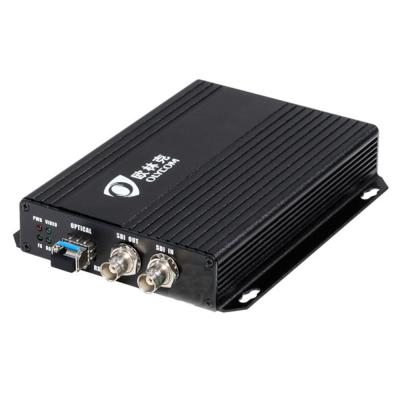 China 1080P HD SDI Video To Fiber Optic Converter Singlemode 20km With Local Loopout 12V for sale