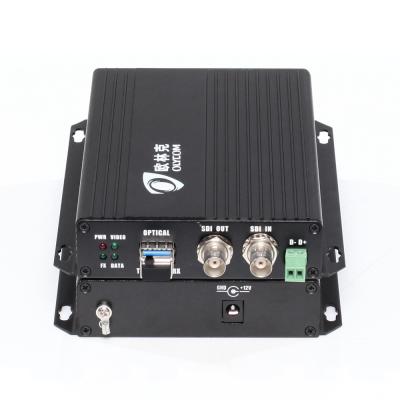 China HD-SDI RS485 Data Fiber Video Extender LC Fiber 1310/1550nm 20Km 12V Input for sale