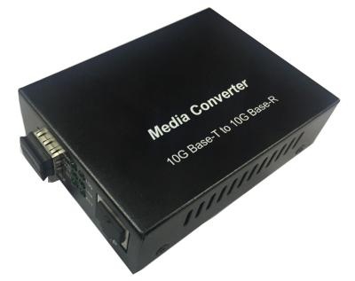 China 1000M 2.5G 5G 10G RJ45 SFP+ Media Converter 12VDC Auto Sensing Speed Unmanaged for sale