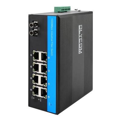 China Compact and Easy-to-Install 8 Port Industrial Fiber Switch with DIN Rail Mounting for sale