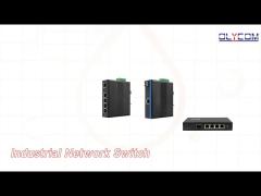 Unmanaged Industrial Network Switch 5 Port Gigabit Ethernet DIN Rail Mounted