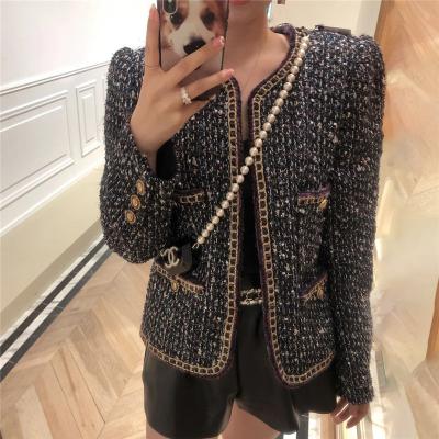 China 2022 Anti-wrinkle manufacturers ladies coat blend short tweed jacket for women for sale