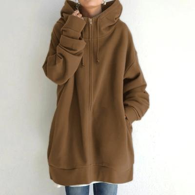 China Anti-Wrinkle New Plus Size Women Sweatshirts Hoodies Long Winter Casual Oversized Anorak Hoodie for sale