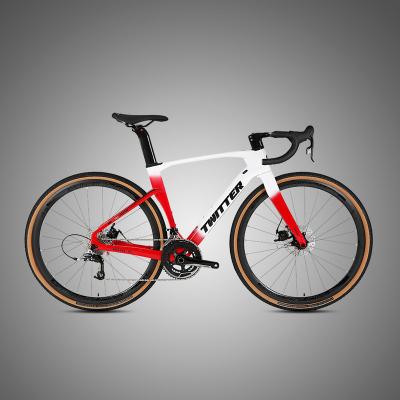 China Carbon Fiber Twitter Gravel Bike Carbon Fiber Road Bike RS 22Speed ​​Cross Country Road Bike 700*40C Gravel Bike for sale