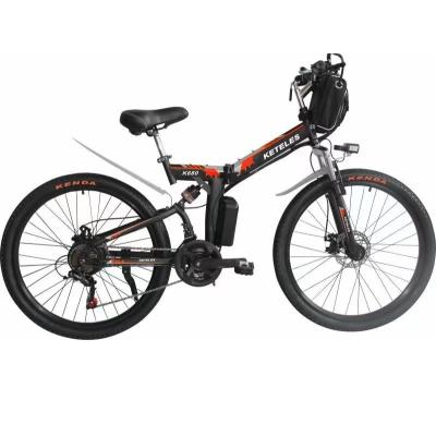 China New Aluminum Alloy Keteles Folding Electric Bike 26 Inch Lithium Battery Mountain Bike Variable Speed ​​Electric Bike for sale