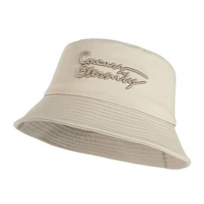 China Solid color wholesale unisex custom made outdoor flat surface cotton travel character fashion character embroidery brim fisherman wide bucket hats for sale