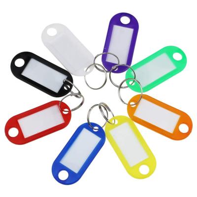 China OEM ODM Plastic Keychains Factory Customized Hotel Keyring Personalized Hotel Tag Name Card Keychain Plastic Keyring for sale