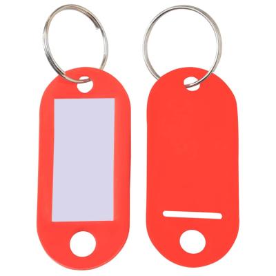 China Plastic Luggage ID Tag Name Key Tags Keychains Plastic Key Tag with Split Ring Keyring for sale