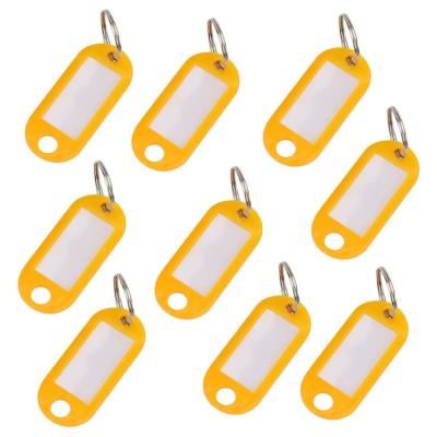 China Plastic Promotional Colorful Plastic Keychain ID Tags Name Card Label Luggage Tags Key Chain With Custom Logo for sale