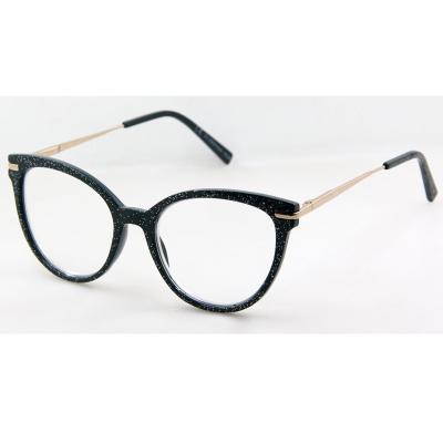 China AC Guaranteed Anti Light Quality Unique Blue Cat Eye Reading Glasses For Women for sale