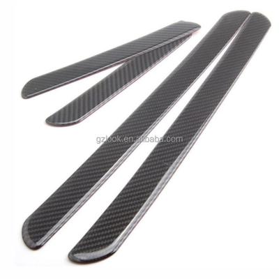 China Eco-friendly Car Door Scuff Plate Protectors Carbon Fiber Sill Scuff Cover Panel Step Protector Stickers for sale