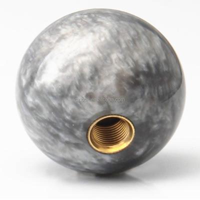 China Eco-friendly Purple Marble Round Ball Knob Style Car Acrylic Clutch Knob Gear Shift Stick With 3 Adapter Universal Manual Vehicle for sale