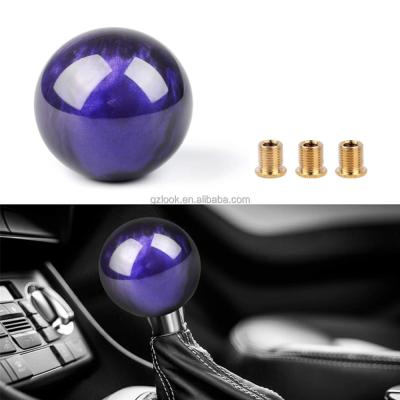 China Eco-friendly Universal Auto Manual Weighted Shift Knob 4 5 Acrylic Round Ball Shift Knob 6 Speed ​​Stick Shift Knob for sale