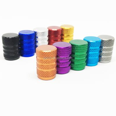 China Eco-friendly Cylinder Car Tire Valve Stem Covers Theft Proof Aluminum Valve Covers Car Wheel Tires Valves Tire Stem Caps for sale