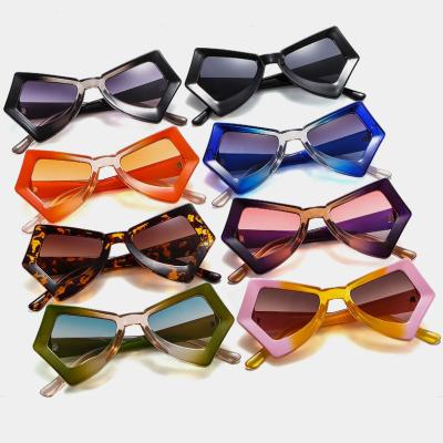 China Plastic Cat Eye Sunglasses Custom Logo Wholesale Square Cheap Fashion Sun Glasses Eyewears 2023 Sun Glasses for sale