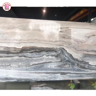 China Modern Palissandro Italy Blue Marble Slab , Blue Vein Wood Marble For Housing Price for sale