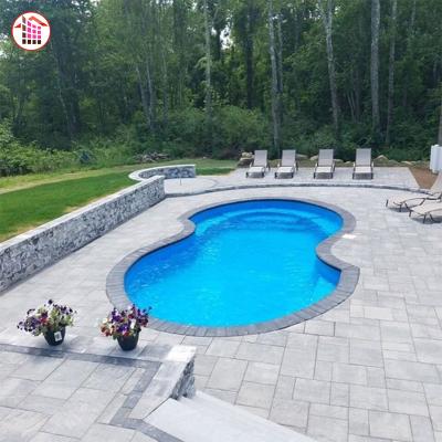 China Natural Granite Gray Paving Stone Modern Outdoor Block Stone Swimming Gray Paving Stone Garden Driveway for sale