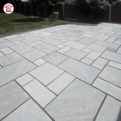 China Modern Exterior Block Sandstone Gray Paving Stone Natural Stone Gray Paving Stone Garden Driveway for sale