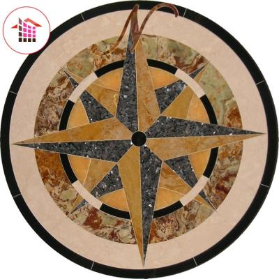 China Floor round marble medallion, floor medallion, waterjet marble pattern design for sale