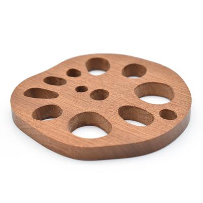 China Wholesale Handmade Wooden Coaster Stocked Drinks Mat Durable Tea Coffee Mug Cup for sale