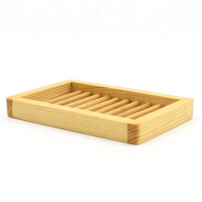 China Traditional Custom Natural Wooden Soap Crate Storage Box Bathroom Bamboo Soap Dish Tray Holder for sale