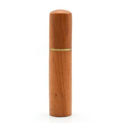 China Promotion Stored Pocket Wooden Needles Box Portable Small Sandalwood Toothpick Holder With Eco Friendly for sale