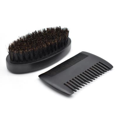 China Wholesale Custom Black Shaving Brush Color Beard Comb Grooming Brush Men Beard Grooming Kit For Travel for sale