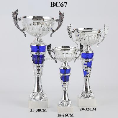 China Custom Europe Trophy Awards Cheap Soccer Trophy For Club Event Gold Trophy Silver Plated Metal for sale