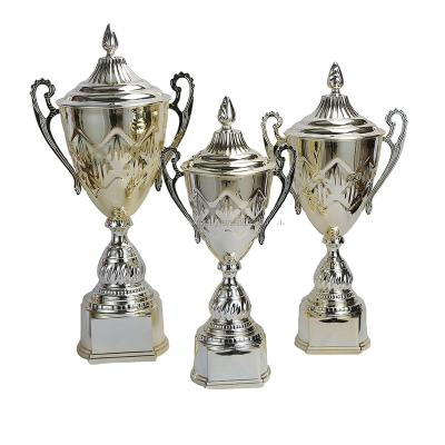 China China Custom Metal Trophy Education Football Badminton Trophy Sports Awards Metal Trophy for sale