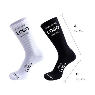 China QUICK DRY custom packaging customized calcetines desiger printing for knitting cotton tube socks with logo for sale