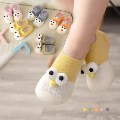 China Autumn Fancy Breathable Infant Boots Anti-skid Floor Cotton Baby Ankle Socks Soft Combed Rubber Shoes For Wholesale for sale