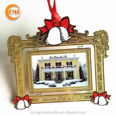 China Wholesale Free Mold Charge Brass Picture Frame Christmas Ornaments for sale