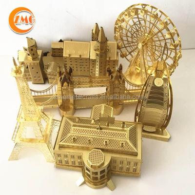 China Wholesale Cheap Creative Europe 3D DIY Puzzle Metal Model Kits For Adults for sale